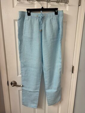 Lilly Pulitzer Women’s Light Blue Drawstring Linen Pants